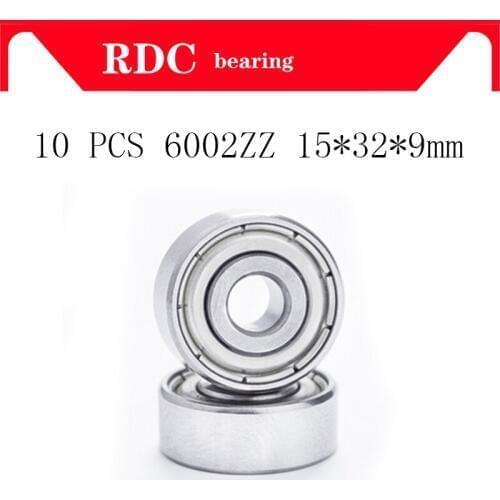 10pcs/Lot ABEC-5 6002ZZ 6002z 6002 ZZ 15x32x9mm Mini Ball Bearing Miniature Bearing High quality Deep Groove Ball Bearing