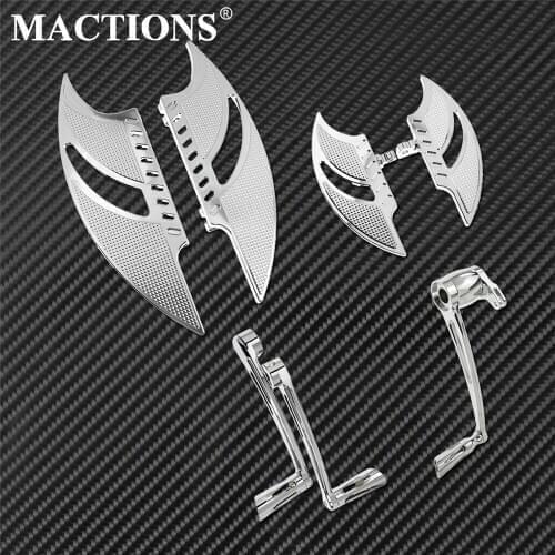 Motorcycle F&R Floorboards +Brake Arm Kit Shift Lever+Brake Pedal Chrome For Harley Touring Road King FLHR FLTR Tri Glide 08-13