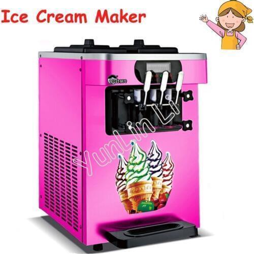 110V/220V Desktop Soft Ice Cream Machine 1600W Sweet Cone Ice Cream Maker 18L/h Ice Cream Machine HS-18X