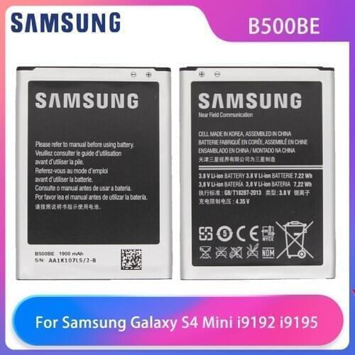 Original Samsung Galaxy S4 Mini i9190 i9192 i9195 i9197 i9198 Phone Battery B500BE B500AE 1900mAh 4Pins With NFC