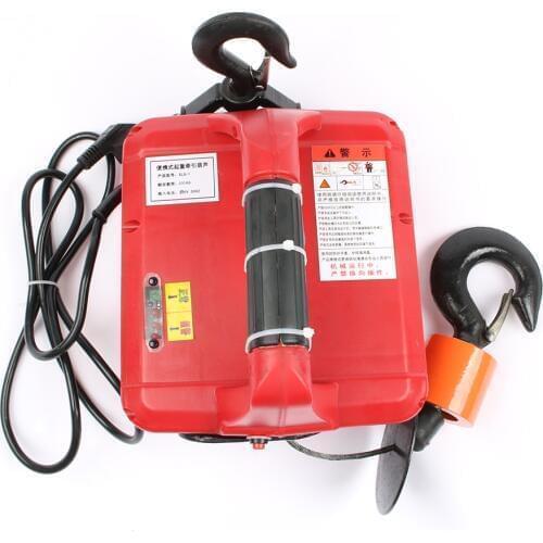 RU 220V Portable Electric Winch 500KGX7.6M 200x19M with wireless remote controller winch traction block Electric hoist windlass