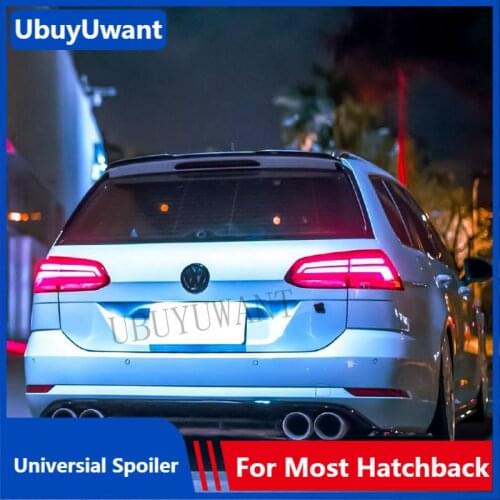 UBUYUWANT For VOLKSWAGEN GOLF 7 MK7 WAGEN 2014+ Universal Spoiler ABS Plastic Car Tail Wing Decoration Rear Roof Lip Spoiler