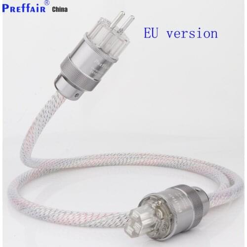 High Quality Valhalla Schuko 9Cores OFC Power Cable Power Cord With Perffair EU Rhodium Plated Power Plug