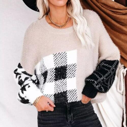 BeeHouse mulher blusas camisolas femininas sueters de mujer Printed knitted long-sleeved sweater sweaters for women invierno2021