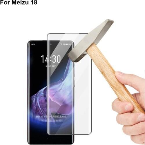 1pc 9H Full Cover Screen Protector glass For Meizu 18 Full Coverage Protective Tempered Glass For Meizu 18 M181Q