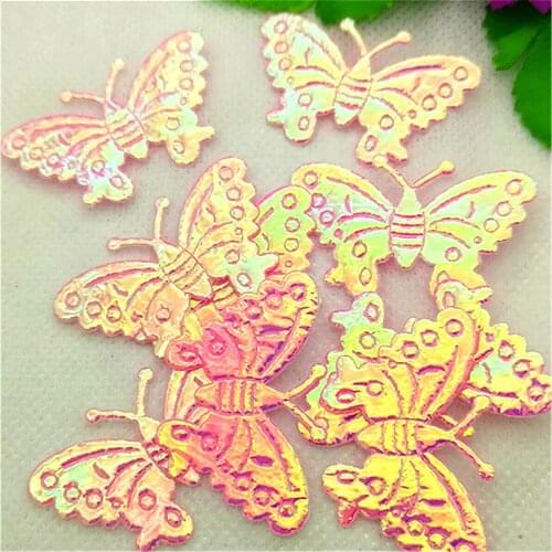100pcs 28*40mm Butterfly Shaped Glitter Confetti Colorful Sequins for DIY Crafts Party Decoration