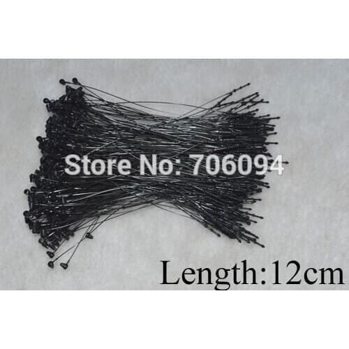 1000pcs 12cm cloth/garment hangtag sling/glue needle/string buckle/string seal,black Plastic Label Seal/string seal for Garment
