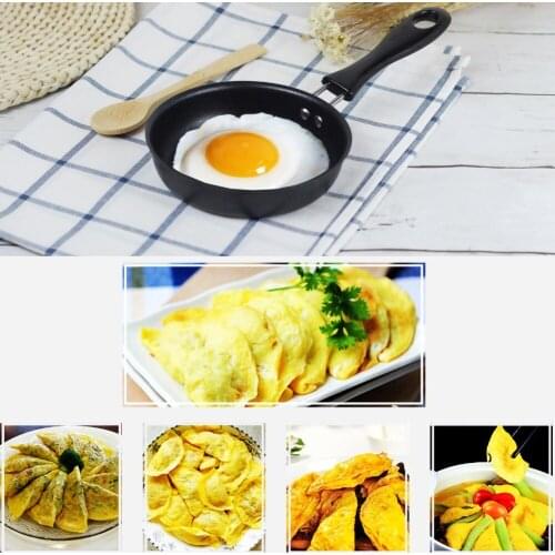 12cm Mini Portable Egg Pot Frying Pan Breakfast Omelette Home Non Stick Long Handle Anti-scratch Coating Kitchen Supplies