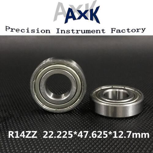 2019 Sale Rushed Axk 10pcs R14zz Deep Groove Ball Bearing 22.225x47.625x12.7mm Inch Miniature Textile Machinery