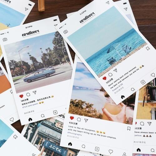 30 Pcs/Set Good Time With You Postcard City Scenery INS Style Greeting Cards DIY Journal Decoration Stationery