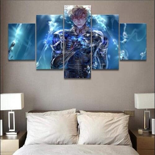 5 Piece Wall Art Canvas Anime Manga Biochemical Transformation Man Figure Posters Home Decor Modern Bedroom Decoration Paintings