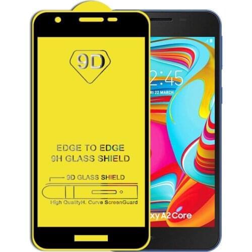 9D Full Coverage Tempered Glass For Samsung Galaxy A2 Core M30 M40 Smartphone Screen Protector with package