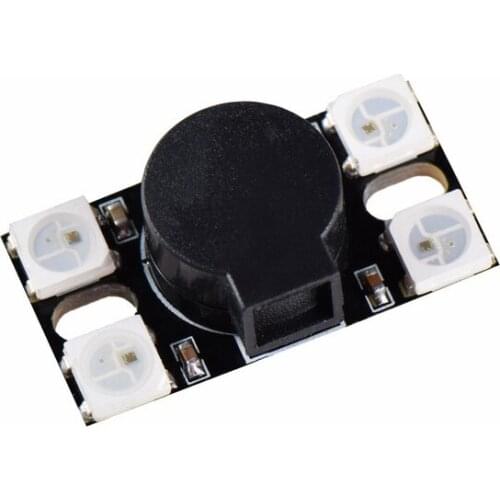 BZ110DB_WS2812 5V 110DB Active Buzzer with Programmable 4 WS2812 LEDS for F3 F4 F7 Flight Controller FPV Racing Drone Part