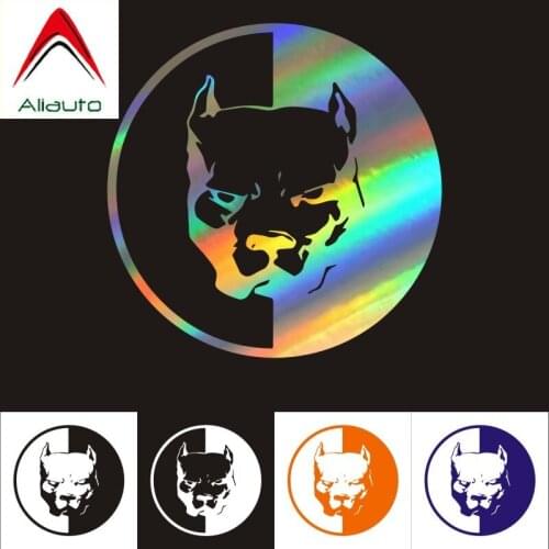 Aliauto Personality Car Stickers Pitbull Super Hero Dog Decoration 3d Reflective Waterproof Decal Automobile Styling,12cm*12cm