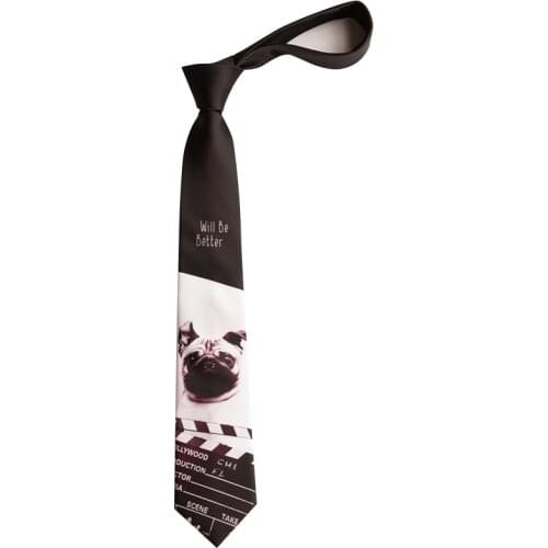Free shipping New Mens male female Original design Printed tie black movie and dog england casual personality retro necktie gift