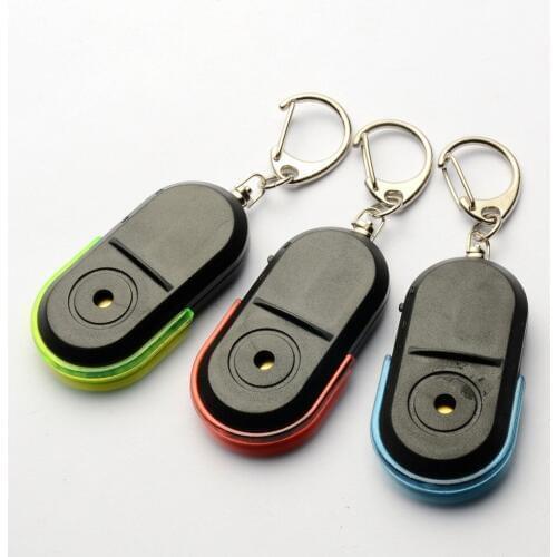 Light Wireless Whistle Key Finder Keychain Electronic Anti-Theft Ellipse Plastic Key Search Women Anti-Lost Device Car Keyrings