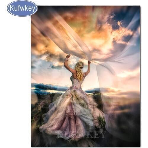 Blessed girl diamond-painting Diamond embroidery full display rhinestone pictures square/round 3d diamond mosaic,wedding decor