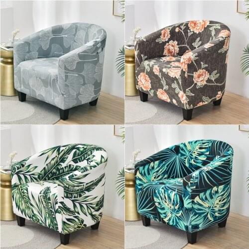 Tropical Plant Sofa Cover Elastic Spandex Relax Stretch Single Seat Club Couch Slipcover Living Room Armchair Protector Covers