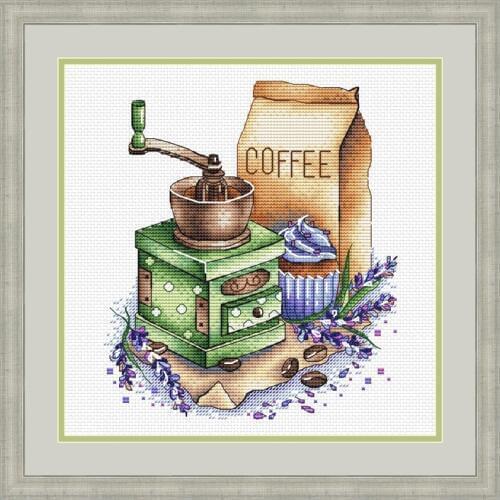 Fishxx Cross Stitch S283 Coffee Dessert Kitchen Grinding Precision Printing Kit Home Manual Sewing Hanging Picture