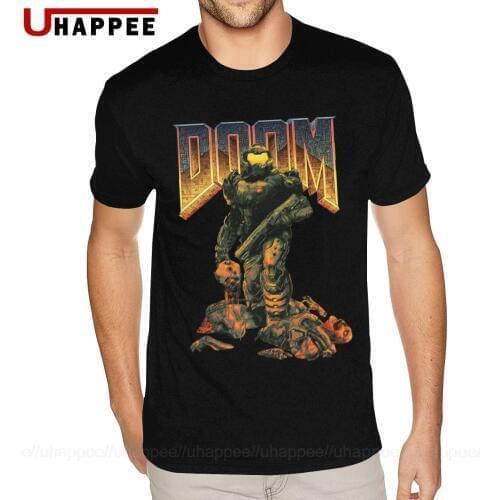 Large and Tall Doom Dead Tees Shirt Mens Funny Short Sleeve Cotton T Shirt Homme Discount Clothing