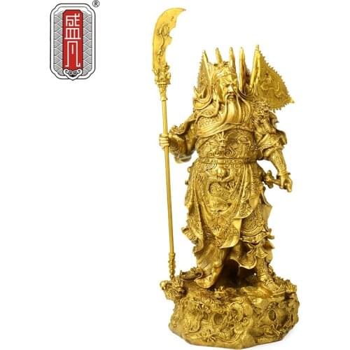 WHERE THE STATUE OF GUAN SHENG COPPER ORNAMENTS FORTUNA WU GUAN YU GUAN ERYE LARGE FORTUNE GIFT SHOP OPENED
