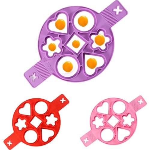 Egg Pancake Ring Nonstick Pancake Maker Mold Silicone Fried Egg Shaper Omelet Moulds for Kitchen Baking Accessories