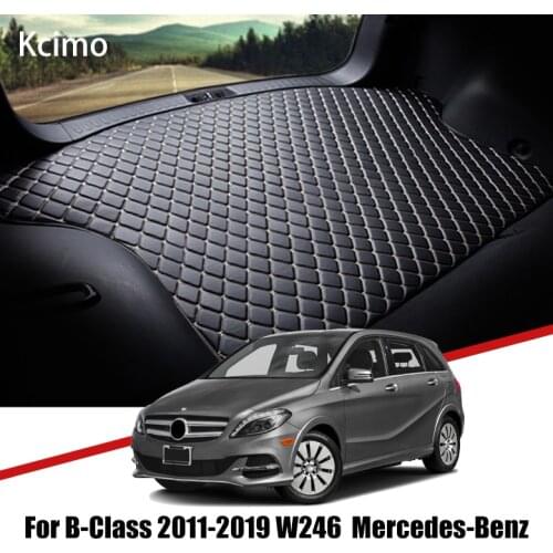 Leather Car Trunk Mat Carpet Tail Benz Cargo Liner For Mercedes Benz B Class 2011-2019 Trunk Boot Mat Rear Benz W246 Liners Pad
