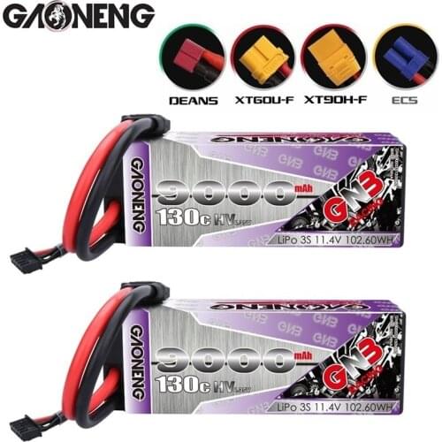 GAONENG GNB 11.4v 9000mAh 130C PLUS LiPo Battery For Remote Control Car Racing Spare Parts With Shell Upgrade LiHV 3S Battery