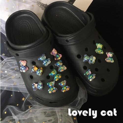 Cute Colorful Bear Shoe Designer Croc Charms Bling Animal Badges JIBZ Kid Boy Girl Gift for Clog Decaration Accessories Buckle