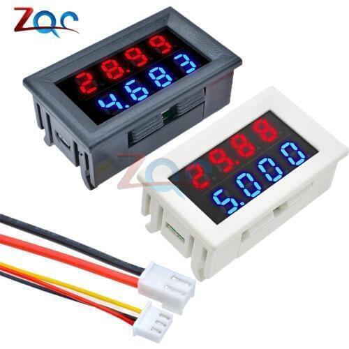 Mini DC 4 Bits Dual Digital Voltmeter Ammeter DC 200V 10A Voltage Current Volt Amp Monitor Meter Detector Power Supply Tester