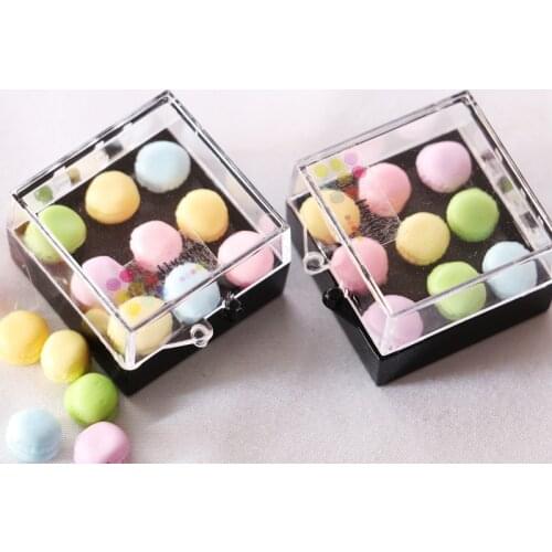 Dollhouse Miniature Food Boxed Mini Macaron For blyth Barbies 1/6 Doll Kitchen Toys