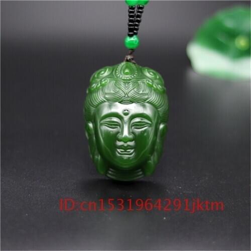 Jadeite Natural for Hand Men Carved Guanyu Charm Necklace Amulet Women Chinese Jewelry Gifts Jade Green Pendant Fashion
