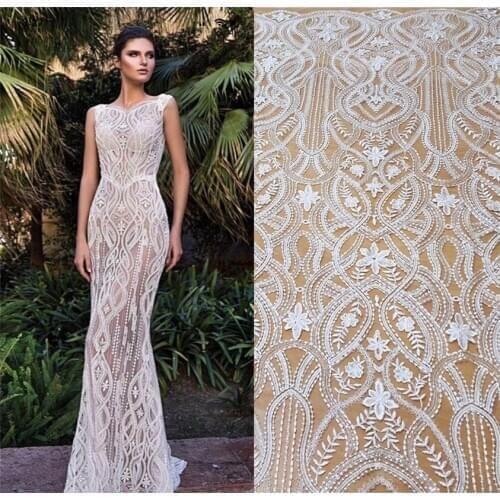 New fashion bridal embroidery tulle fabric DIY lace for wedding dress