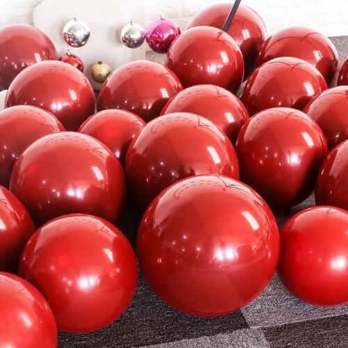 New Glossy red Latex Balloons 12" Thick Chrome Inflatable Air Balloons Globos Metalicos Party Decoration