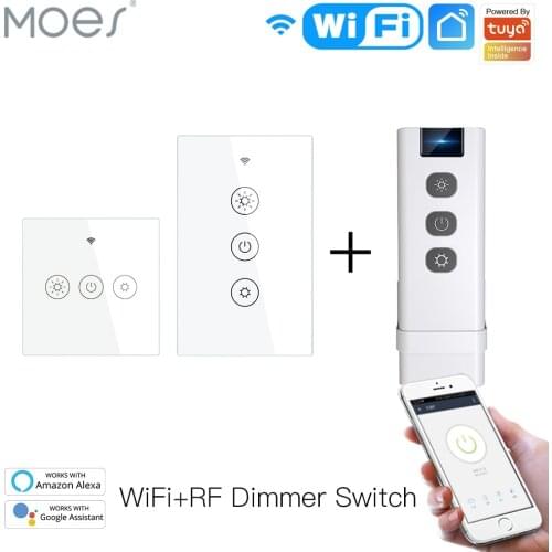 New WiFi RF Smart Light Dimmer Switch 2/3Way Muilti-Control Smart Life/Tuya APP Control Works with Alexa Google Voice Assistants