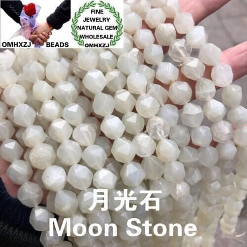 OMHXZJ Wholesale ZB85 10mm DIY Bracelet Necklace Jewelry Making Accessories Components Natural Stone Hot Fine Moon Stone Beads