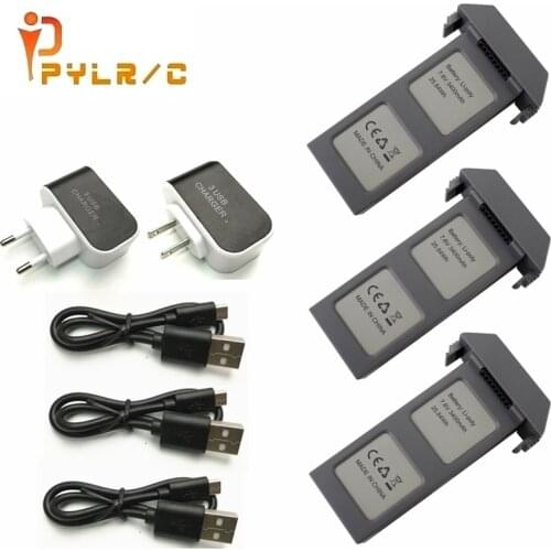 Original 7.6V 3400mAh Li-po Battery and charger set For MJX B20 D15 GPS Brushless RC Drone With 4K Camera RC drone Spare Parts