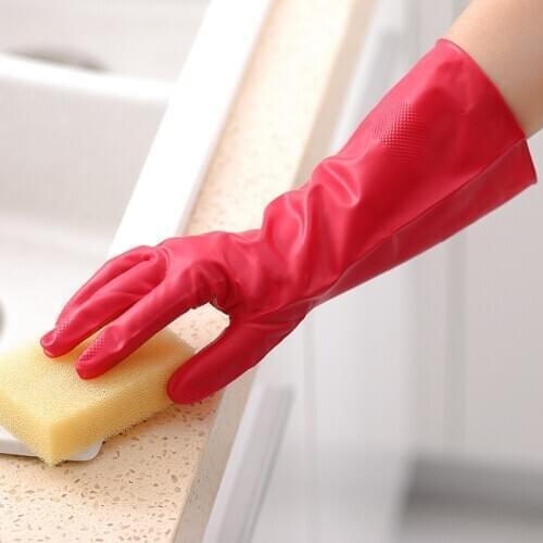 Dishwashing Gloves Female Waterproof Rubber Latex Thin Section Kitchen Durable Laundry Clothes Rubber Plastic Cleaning Housework