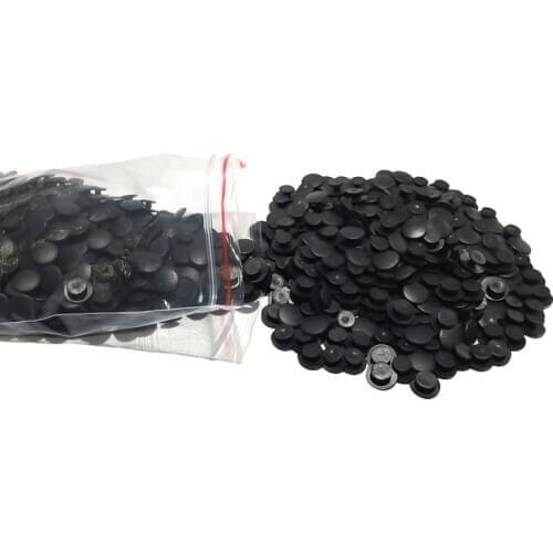 150pcs plastic button black buckles parts accessories fit for DIY croc sandals shoes shoe Charms 8/10/12/13/14/15mm