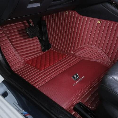Fit For I30 H-1 Sonata 8 9 generation GrandSantaFE Cantus Creta Veloster Equus Leather car floor mats carpet pad