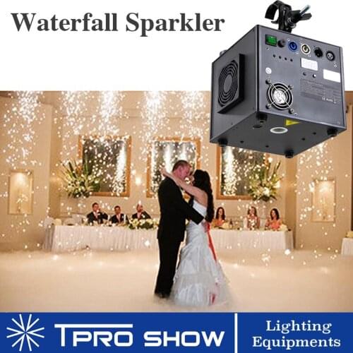 Remote Sparkler Machine 400W Cold Fireworks Waterfall Pyrotechnics Stage Flame Effect Dmx512 Control for Wedding Party Live Show