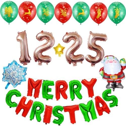 Sale 2021 New Balloon Christmas Aluminum Foil Balloons Santa Claus Canes for Christmas Party Decorations Supplies