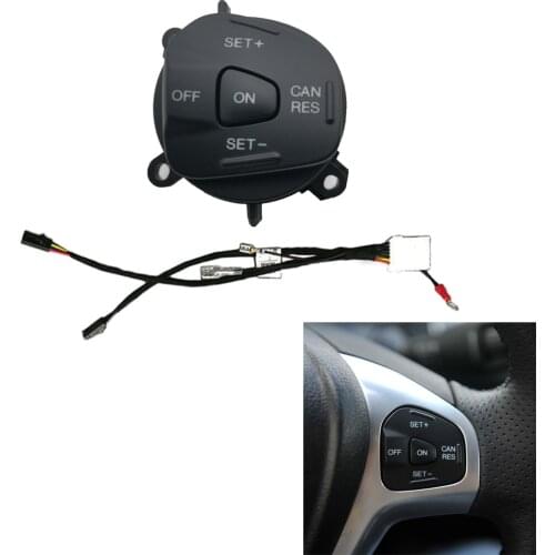 Blue/Red LED Cruise Control Switch Steering Wheel Button With Wire For Ford Fiesta MK7 Ecosport 2013