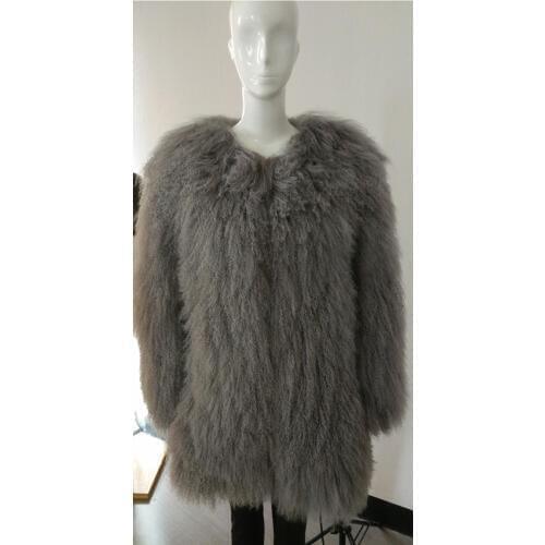 SJ001-02 Various Colors Fashion Sexy Sheep Wool fur 2019 Wool Coat Fur Long Jacket Fur