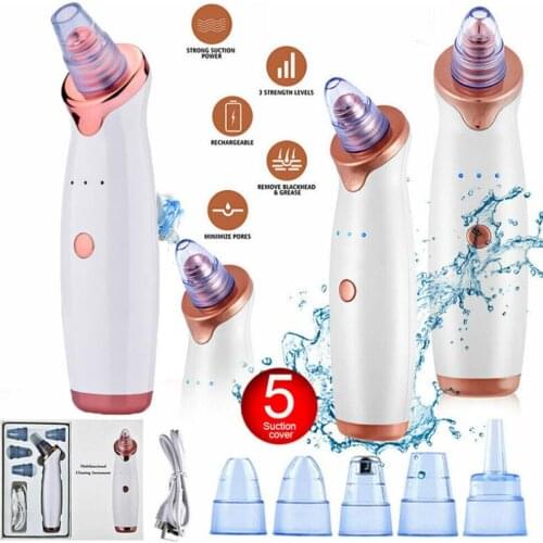 5-Head Blackhead Remover Face Deep Pore Cleaner Acne Pimple Removal Vacuum Suction Facial SPA Diamond Beauty Care Tool Skin Care