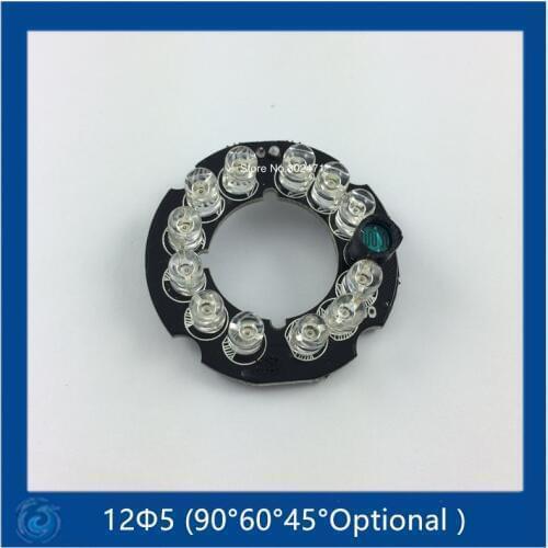 90 Degree Bulb,Infrared 12 x 5 IR LED board for Dome CCTV Cameras night vision,(Small F18-F38mm)
