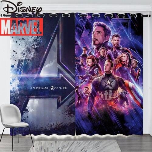 Disney Marvel Captain America Iron Man Boy Childrens Room Boys Bedroom Anime Shade Curtain Fabric
