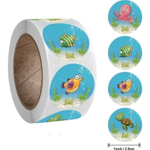 50-500pcs Cute Animals Reward Stickers For Kids Classic Toys For Teacher Reward Kids Training Stickers Motivational Stickers