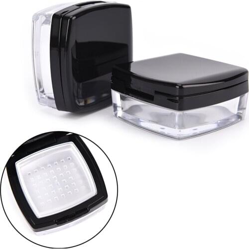 1Pc 10g Empty Cosmetic Sifter Loose Powder Jar Container Puff Box Makeup Travel