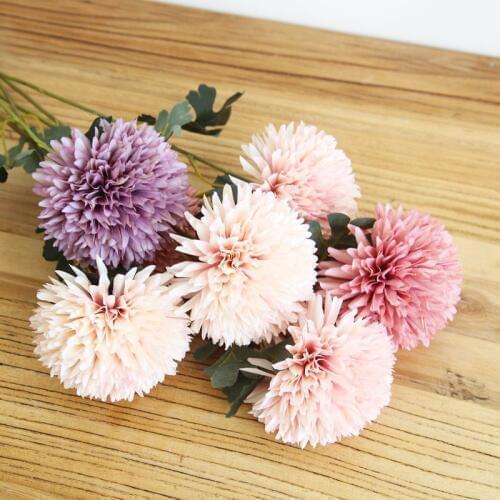 1 PC 11CM Dandelion Flower Ball Simulation Road Cited Artificial Flower Wall Fake Flower Home Decoration Wedding Holding Flower